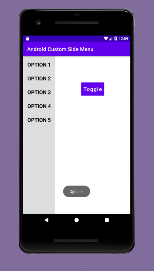 Android Custom Side Menu 2-Navigation Drawer Alternative -> using Fragment